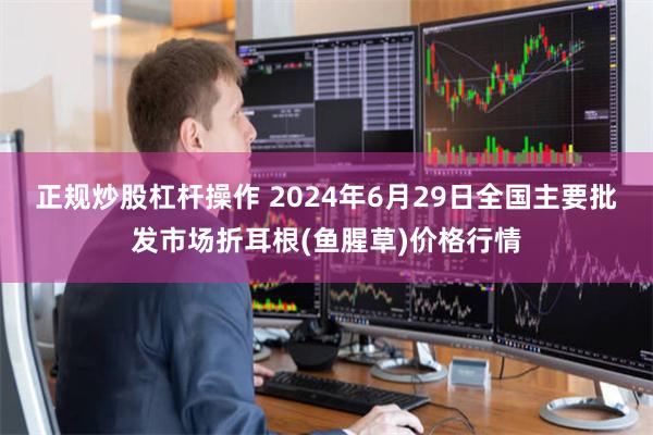 正规炒股杠杆操作 2024年6月29日全国主要批发市场折耳根(鱼腥草)价格行情