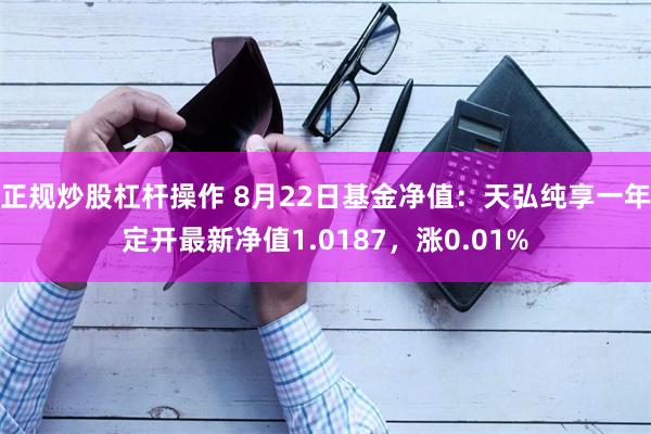 正规炒股杠杆操作 8月22日基金净值：天弘纯享一年定开最新净值1.0187，涨0.01%